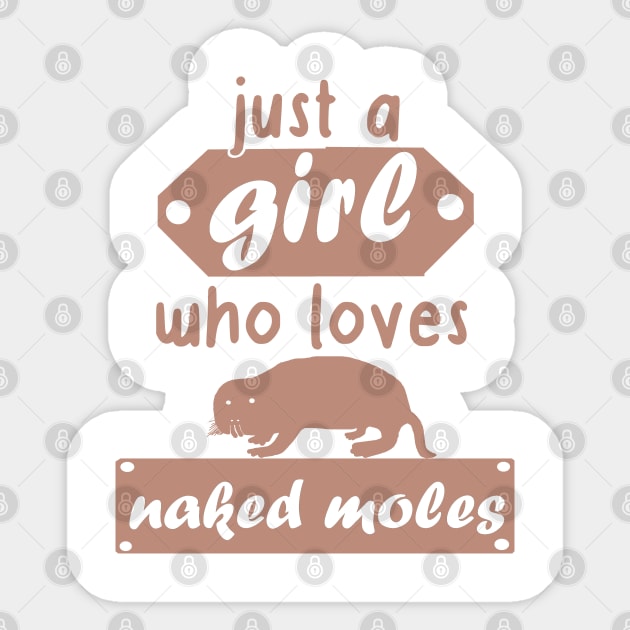 Girls women naked mole rat love cute rodents Sticker by FindYourFavouriteDesign